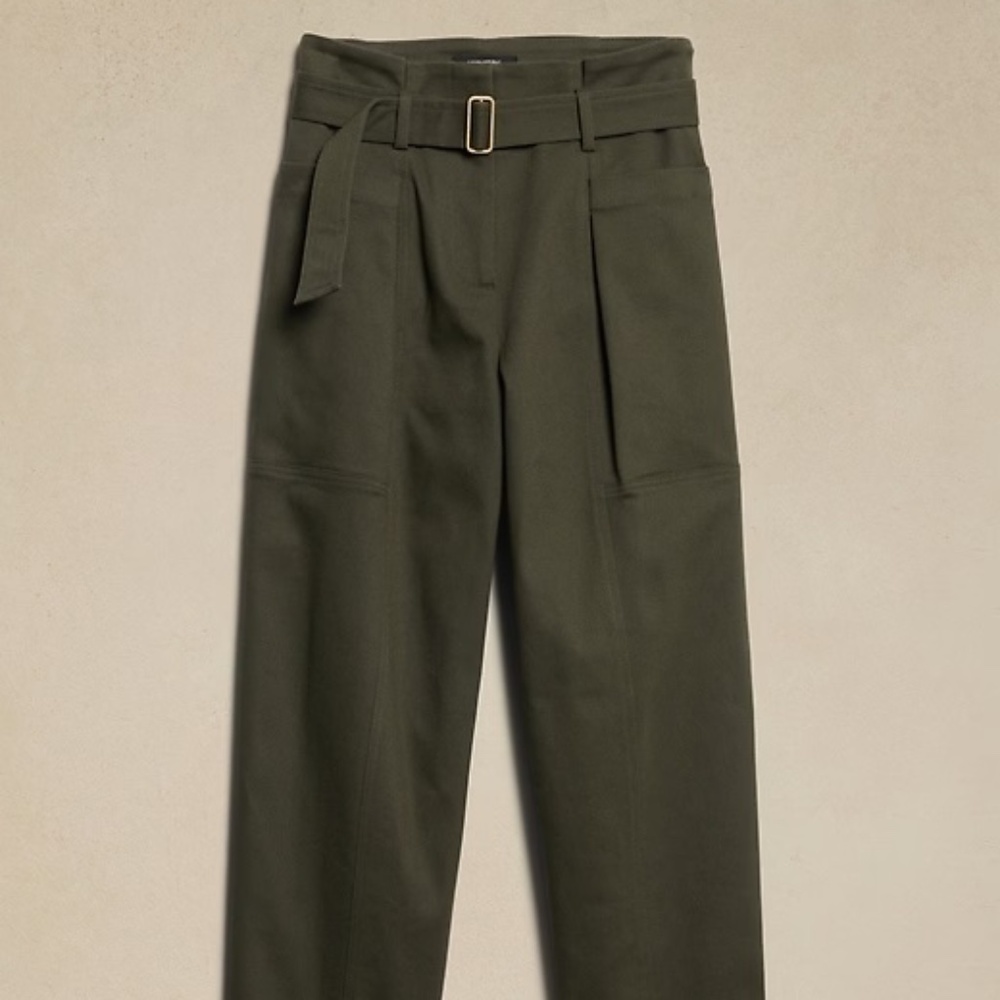 NEW WITH TAG | Banana Republic | Twill Belted Tapered Pants